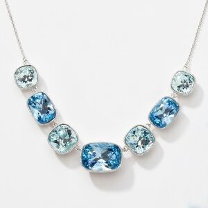 Swarovski touchstone crystal Blue and Silver  Necklace